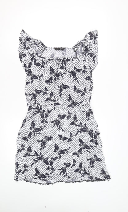 Dorothy Perkins Women’s White Floral Bodycon Dress Size 12