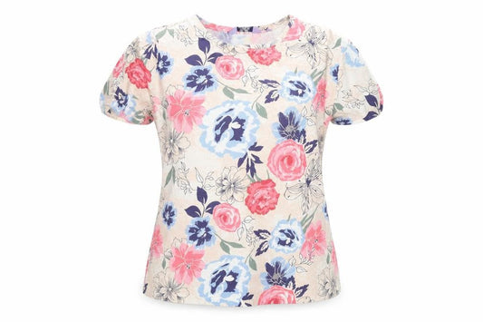 Honor Millburn Women's Multicoloured Floral Cotton T-Shirt Size 14