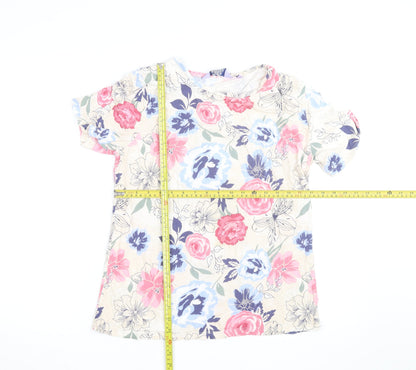 Honor Millburn Women's Multicoloured Floral Cotton T-Shirt Size 14