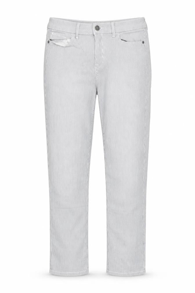 Marks & Spencer Women Blue Striped Chino Trousers Size 10