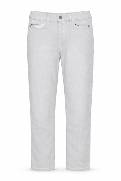 Marks & Spencer Women Blue Striped Chino Trousers Size 10