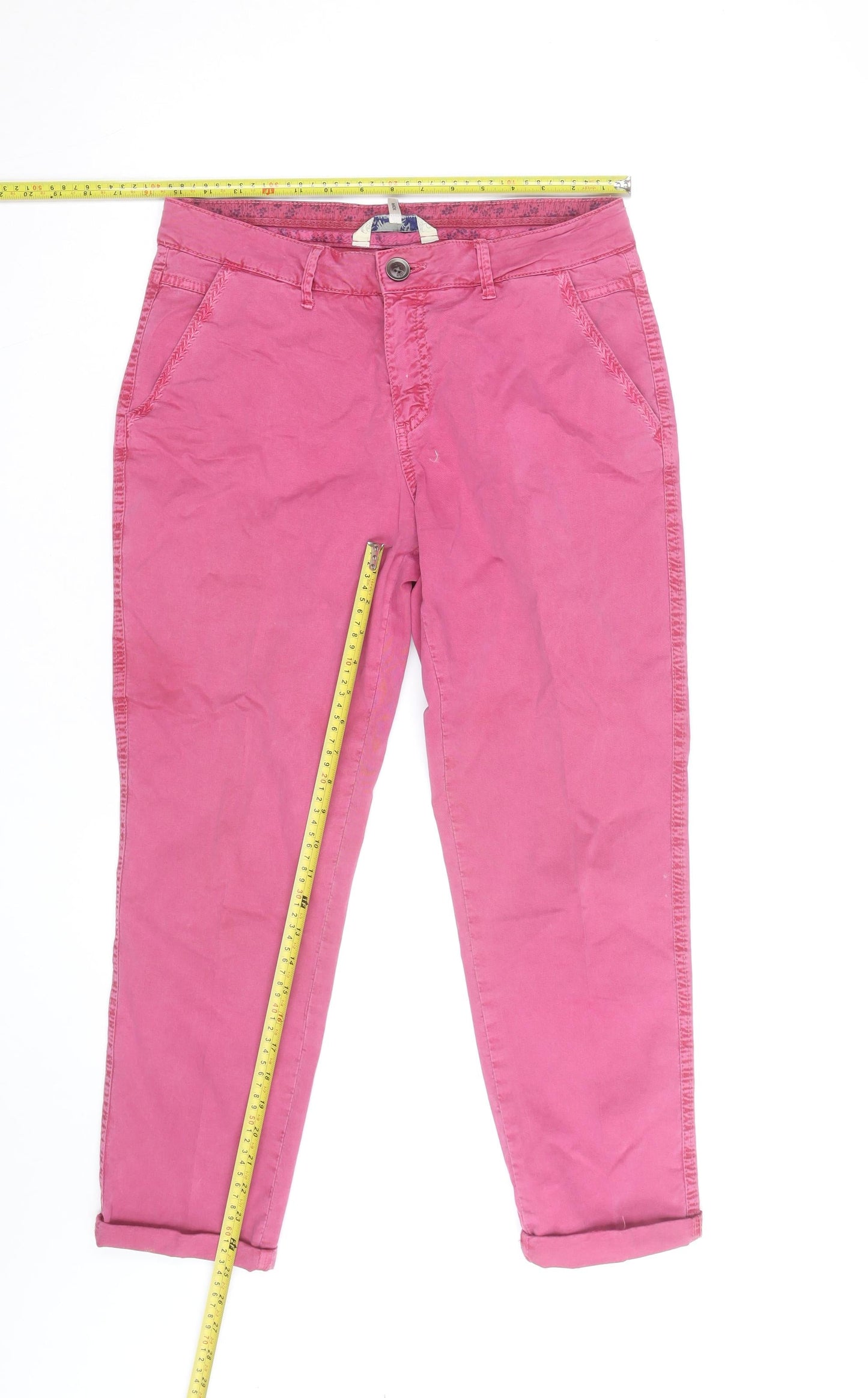 Matalan Papaya Women’s Pink Cotton Chino Trousers Size 10R