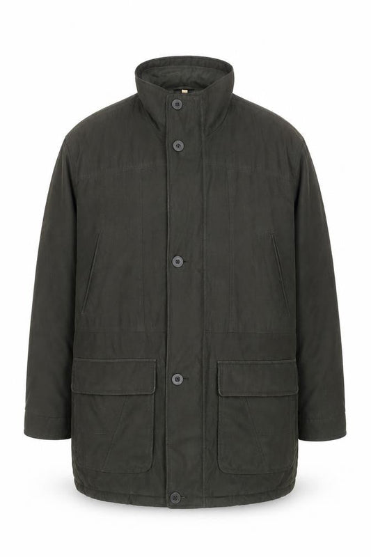 EWM Men’s Green L Parka Coat Cotton Polyester Lined Casual Jacket