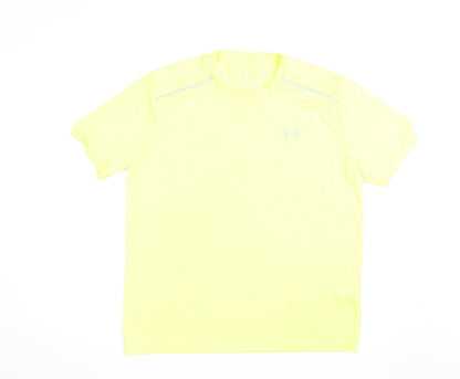 Under Armour Men's Yellow Athletic Short Sleeve Tech T-Shirt M