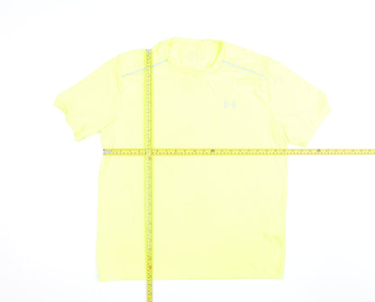 Under Armour Men's Yellow Athletic Short Sleeve Tech T-Shirt M