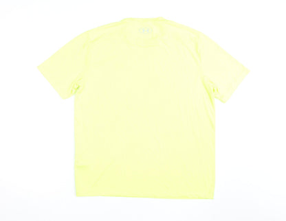 Under Armour Men's Yellow Athletic Short Sleeve Tech T-Shirt M