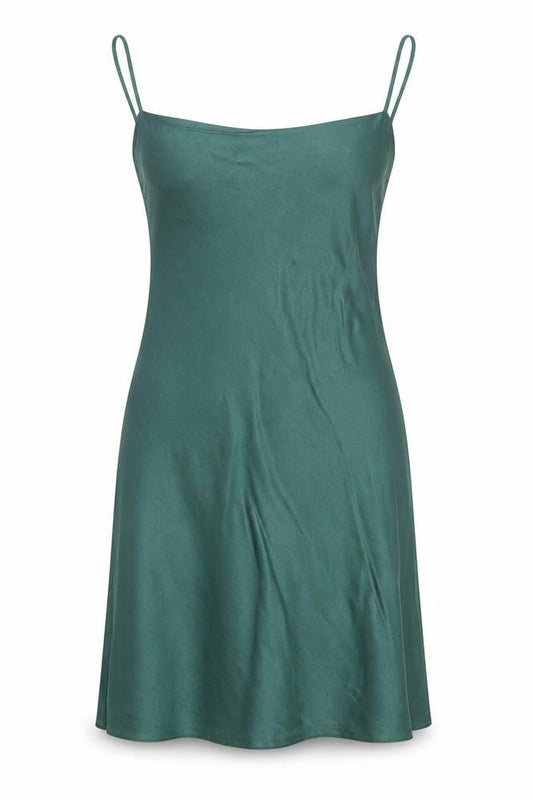 Nasty Gal Women’s Green Satin Slip Dress Size 2 Short Party Style