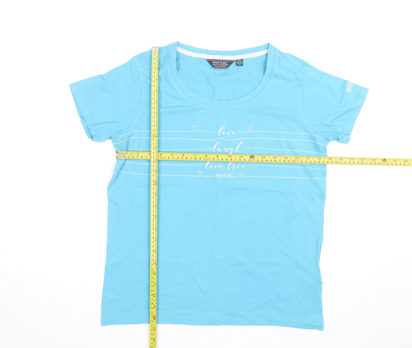 Regatta Women's Blue Cotton Crew Neck T-Shirt Size 12