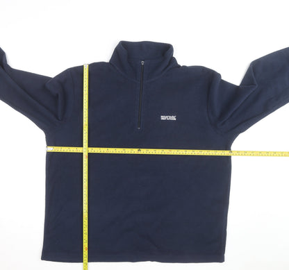 Regatta Men Blue XL Fleece 1/4 Zip Pullover Sweatshirt Outdoor Top