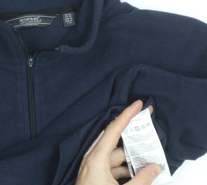 Regatta Men Blue XL Fleece 1/4 Zip Pullover Sweatshirt Outdoor Top