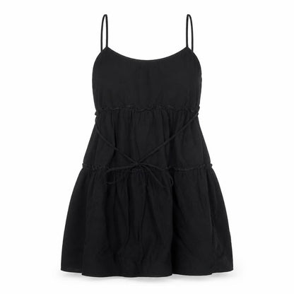 New Look Women Black Size 14 Slip Dress Sleeveless Short Chiffon