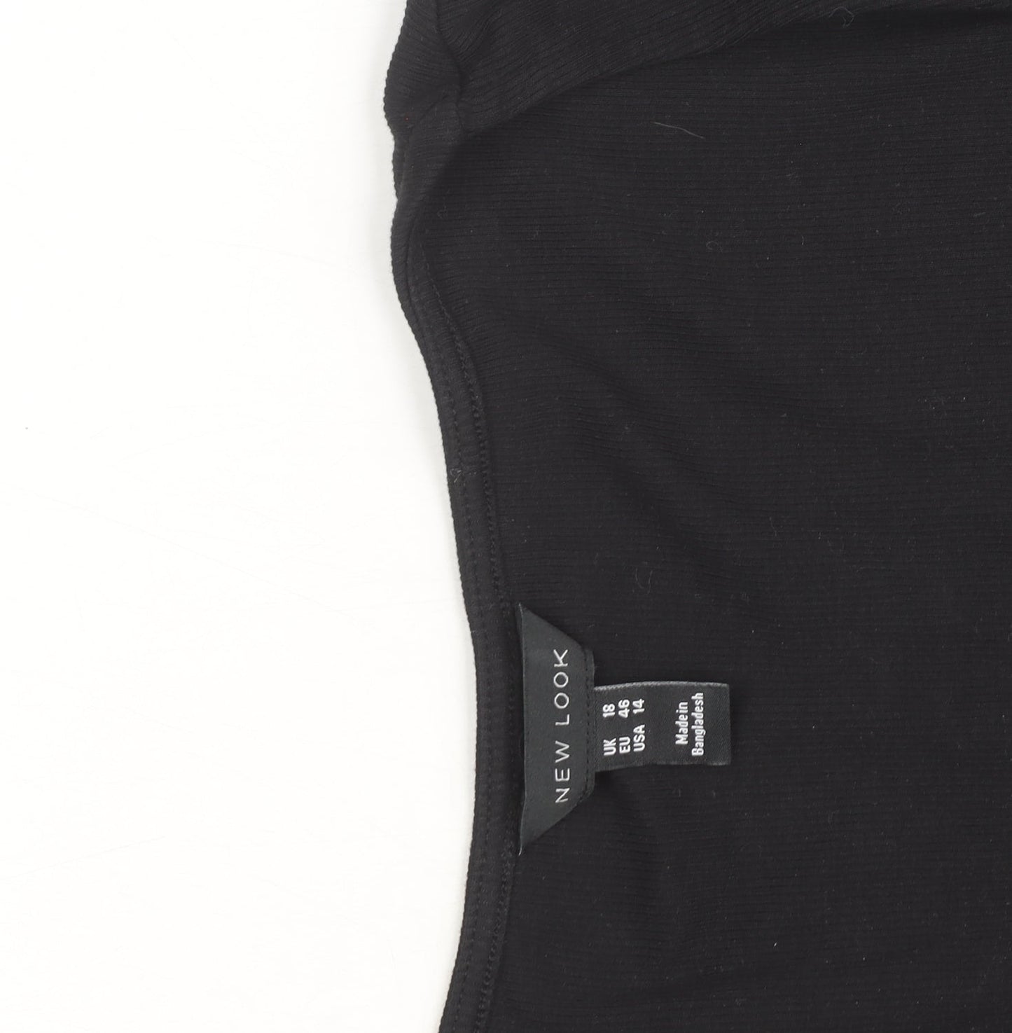 New Look Women’s Black Bodycon Knee Length Dress Size 18