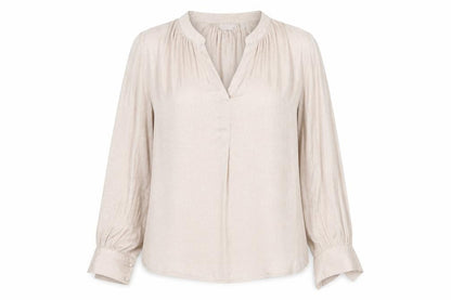 b.young Womens Beige Animal Print Tunic Blouse Size 12