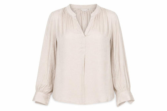 b.young Womens Beige Animal Print Tunic Blouse Size 12