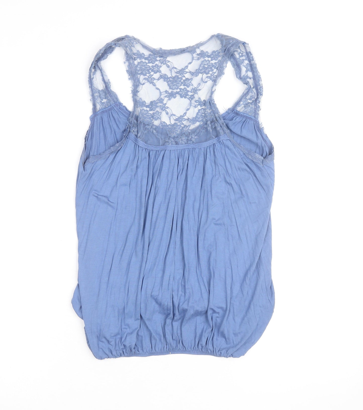 New Look Women Blue Lace Back Camisole Tank Top Size 12