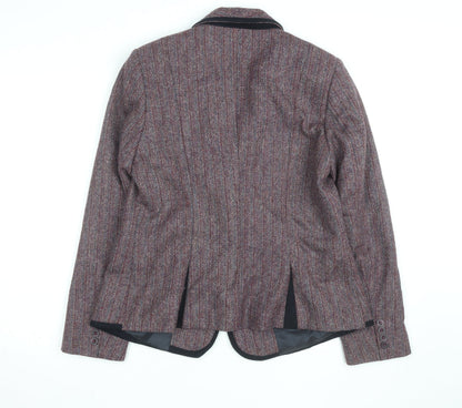 Jack Murphy Womens Brown Tweed Blazer UK 16 Classic Wool Single-Breasted Jacket