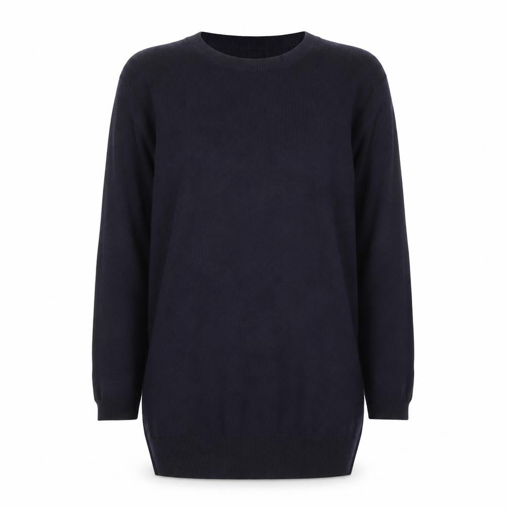Zara Women Black Crew Neck Knit Pullover Jumper Size 12