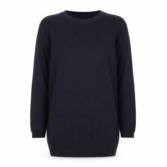 Zara Women Black Crew Neck Knit Pullover Jumper Size 12