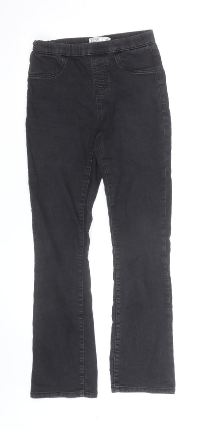 Marks and Spencer Women Black Bootcut Jeans Size 10 Stretch Denim