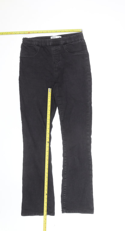 Marks and Spencer Women Black Bootcut Jeans Size 10 Stretch Denim