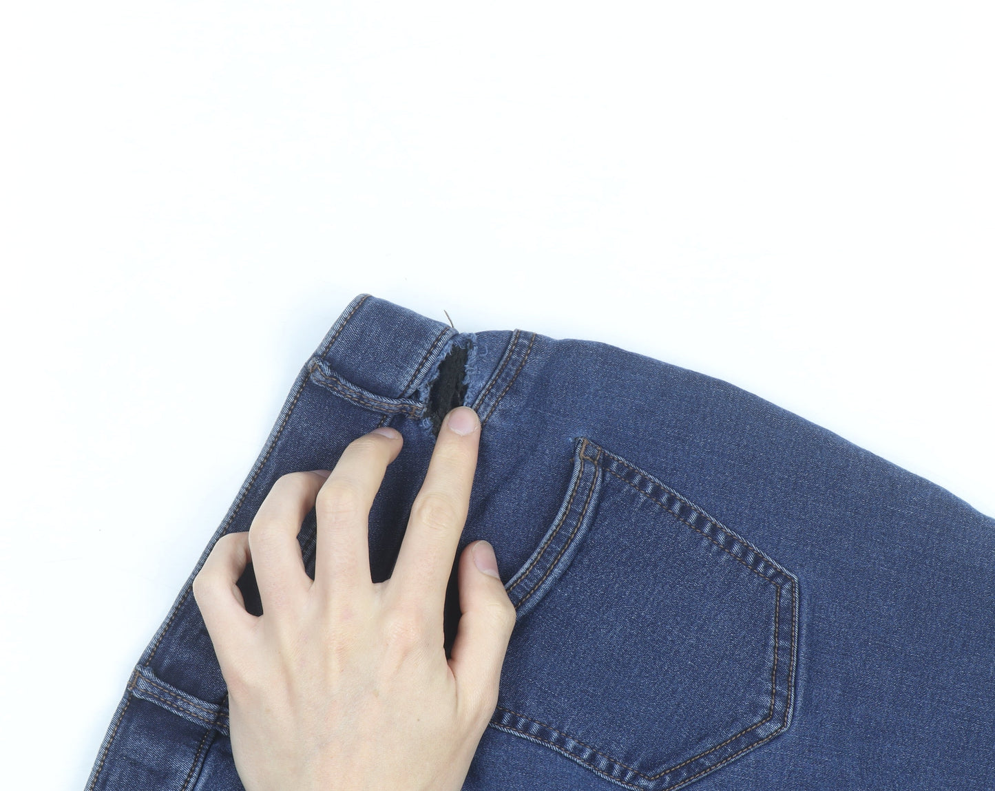 George Women's Blue Skinny Denim Jeans Size 14-16 Stretch Fit