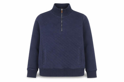 Joules Women's Blue Quilted Half Zip Casual Jacket UK 14