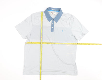 Original Penguin Men's Blue Classic Fit 2XL Cotton Polo Shirt