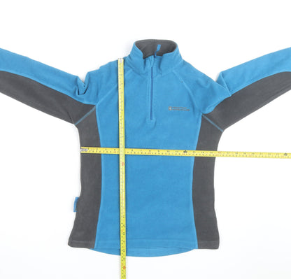 Mountain Warehouse Women Blue Fleece 1/2 Zip Pullover UK 6