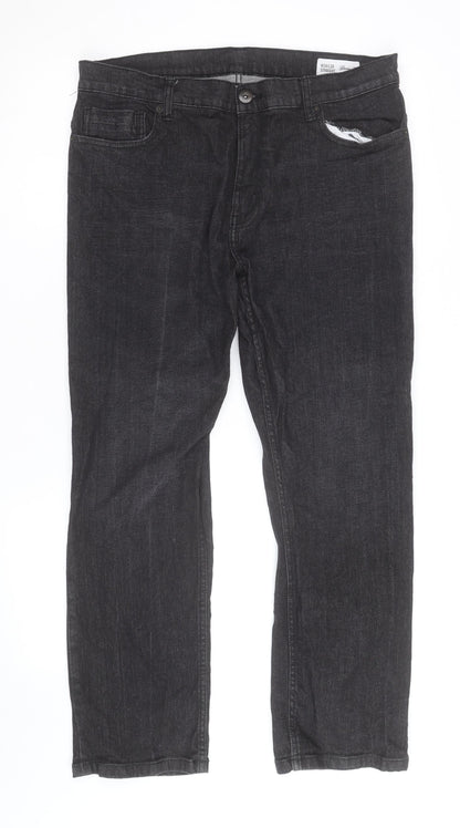 Denim & Co Men's Black Straight Fit Jeans W34 L30