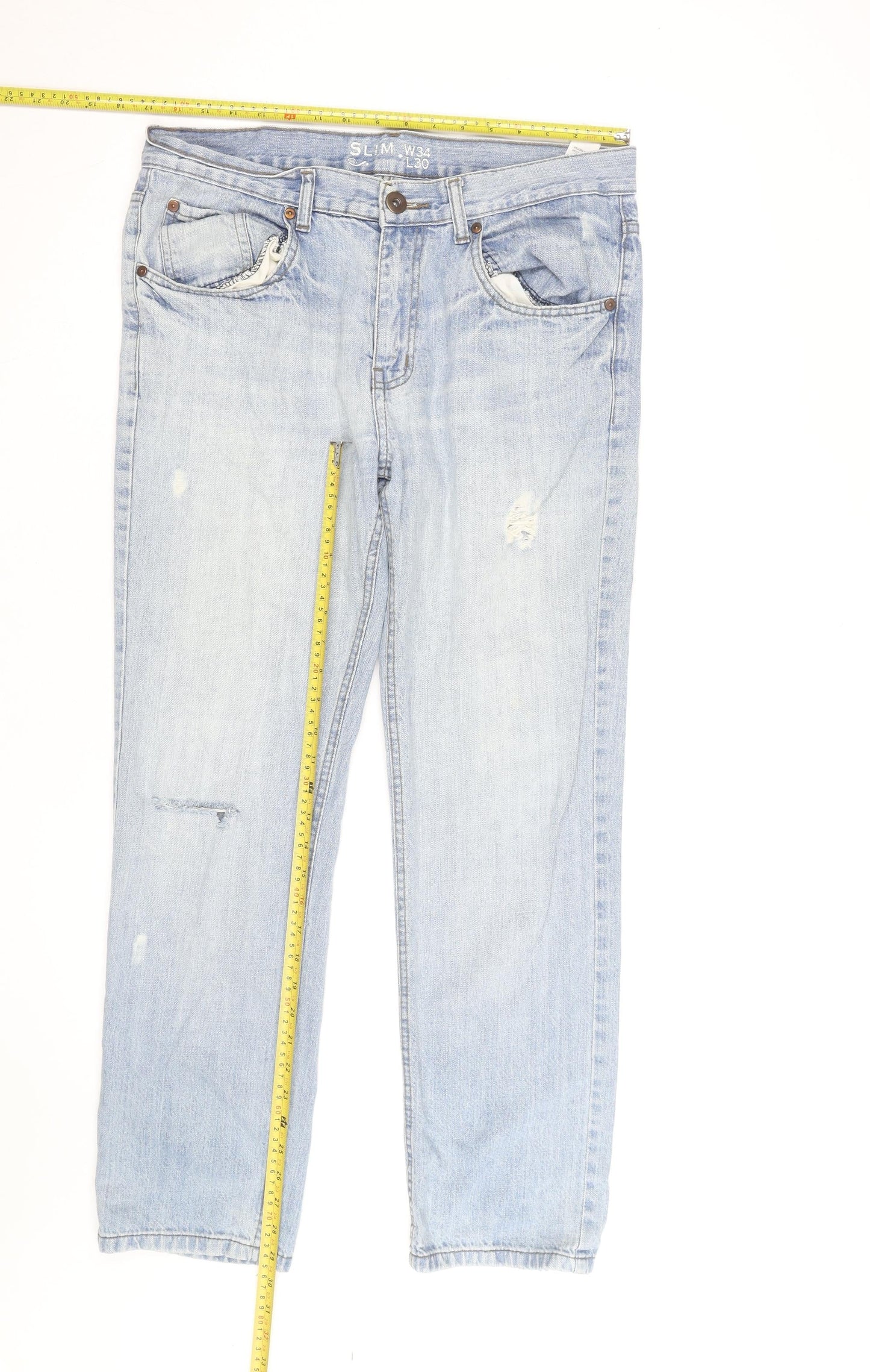 New Look Men's Light Blue Slim Fit Denim Jeans W34 L30