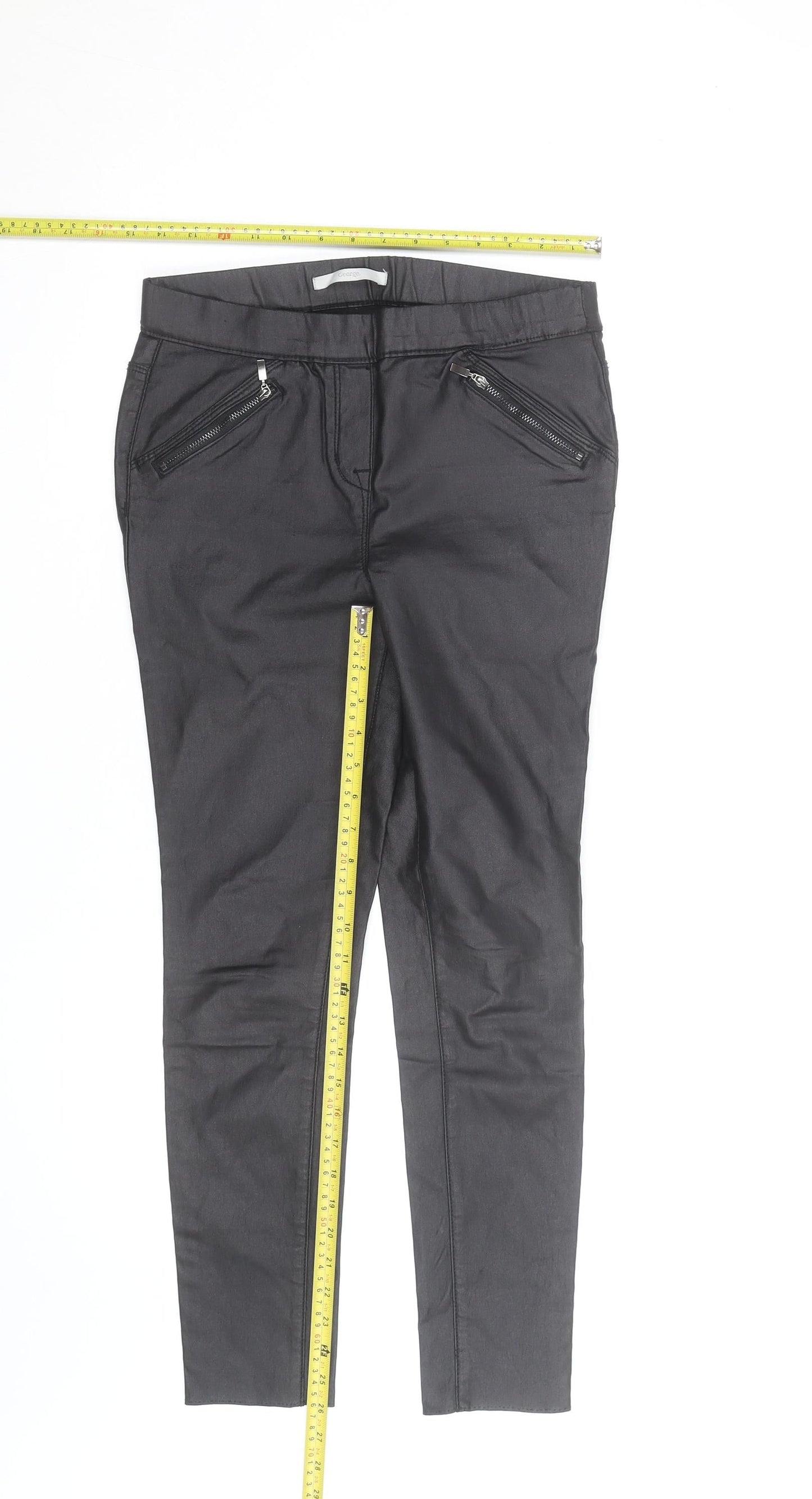 George Women’s Black Slim Fit Jeggings Size 12 Stretch Cotton