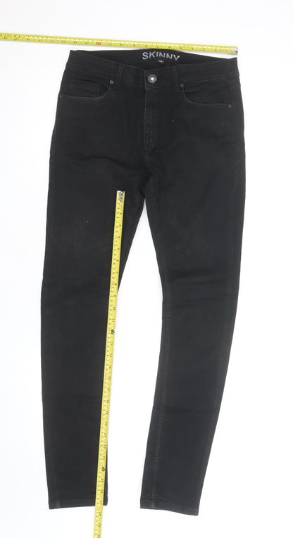 Peacocks Women's Black Skinny Jeggings Size 30R Stretch Denim