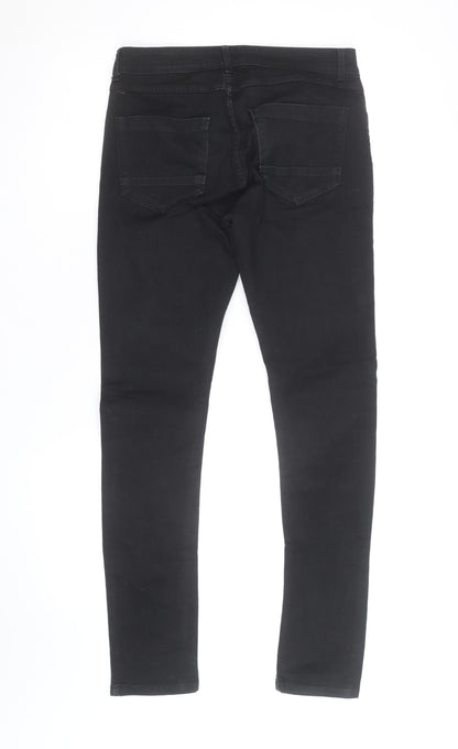 Peacocks Women's Black Skinny Jeggings Size 30R Stretch Denim