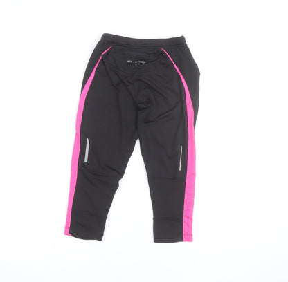 Karrimor Girls Black Pink Running Track Pants 11-12 Years Activewear Trousers