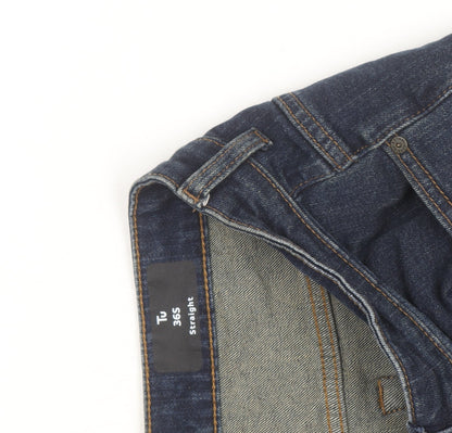Tu Men's Blue 36S Straight Leg Comfort Fit Denim Jeans