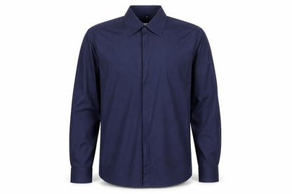 The Spitalfields Shirt Co Men's Blue XL Long Sleeve Cotton Button-Up Shirt