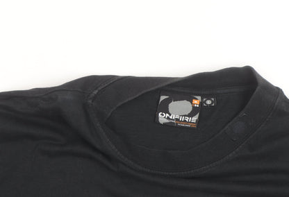 Onfire Racing Corp Black Men's Graphic Short Sleeve T-Shirt Size M