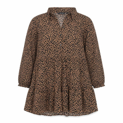 Dorothy Perkins Women’s Brown Leopard Print Tunic Blouse Size 12