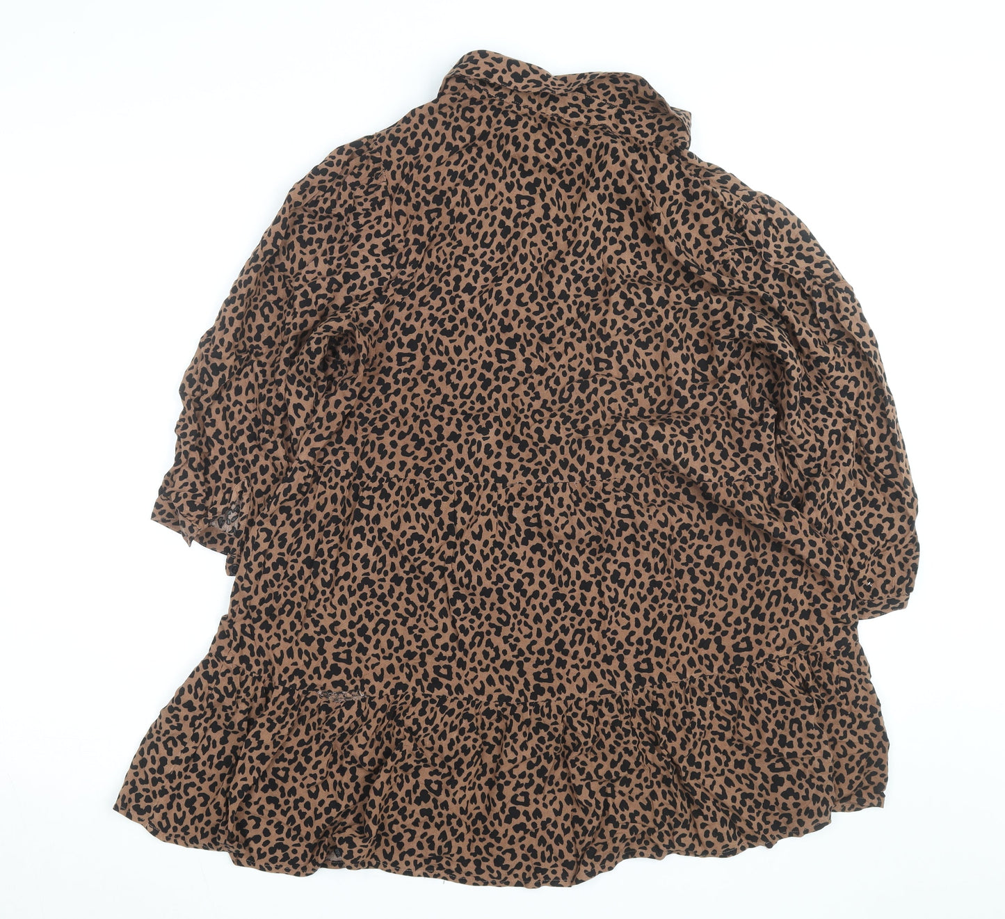 Dorothy Perkins Women’s Brown Leopard Print Tunic Blouse Size 12
