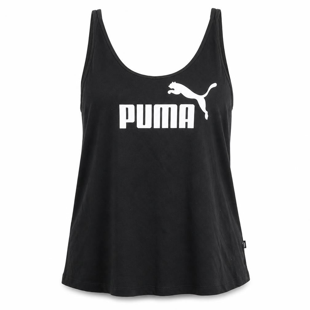 Puma Womens Black Sports Tank Top Size 14 Cotton Blend