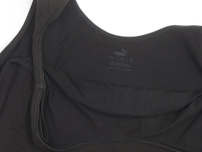 Puma Womens Black Sports Tank Top Size 14 Cotton Blend