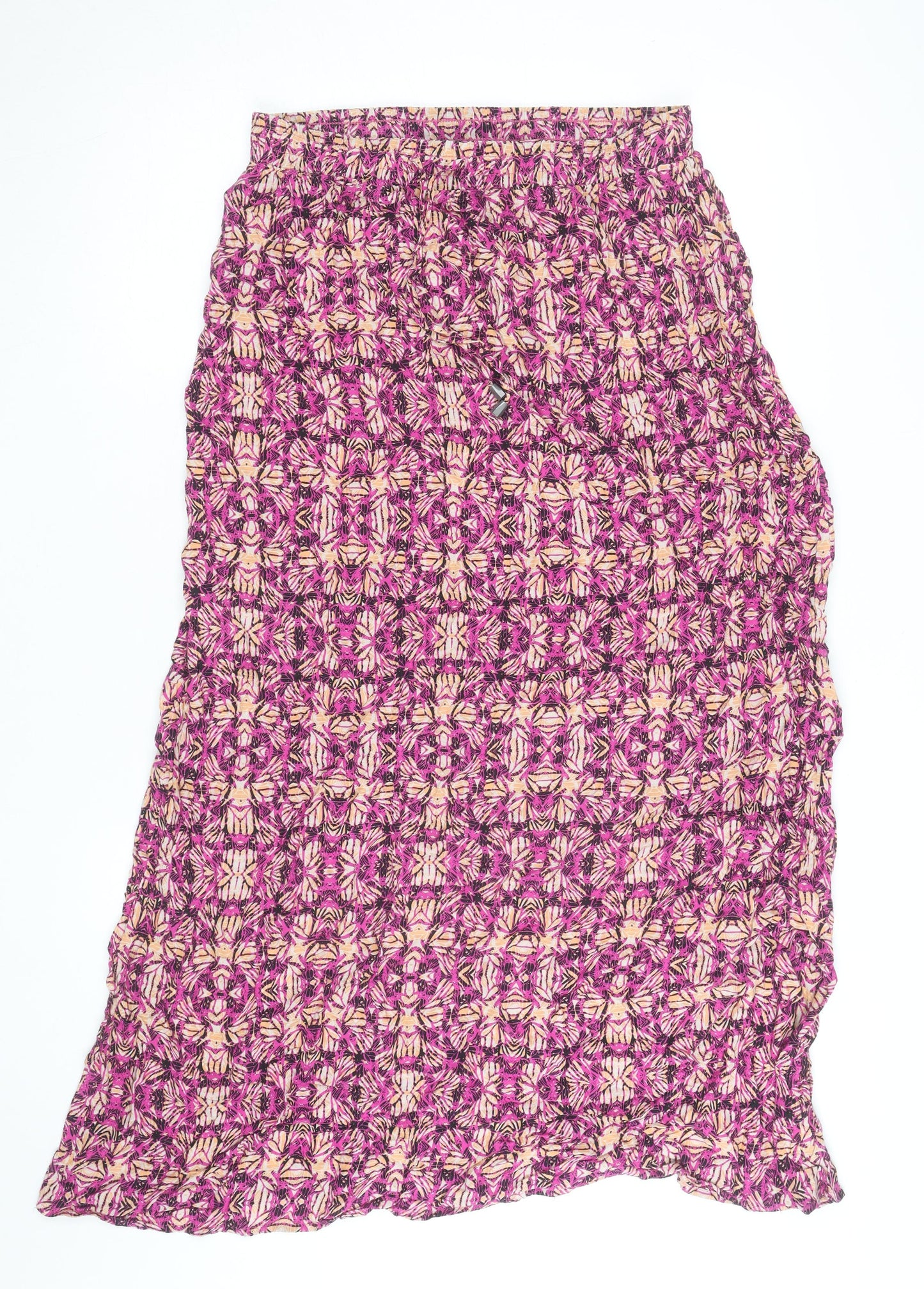 New Look Womens Multicoloured Animal Print Midi A-Line Skirt Size 12