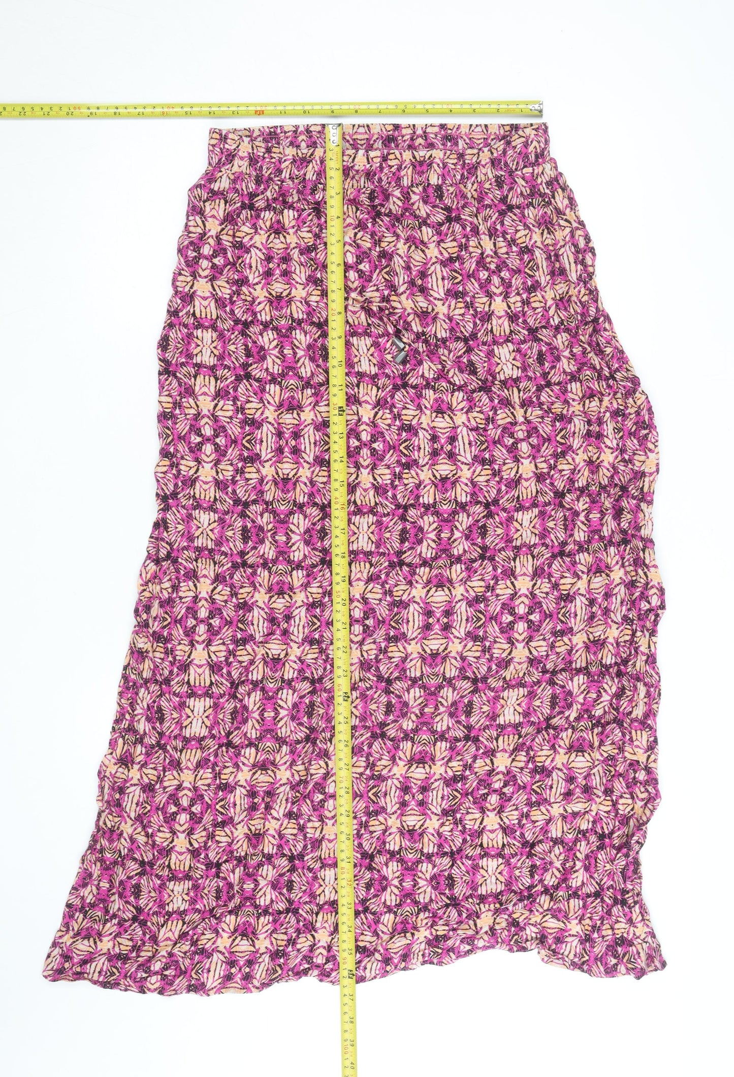 New Look Womens Multicoloured Animal Print Midi A-Line Skirt Size 12