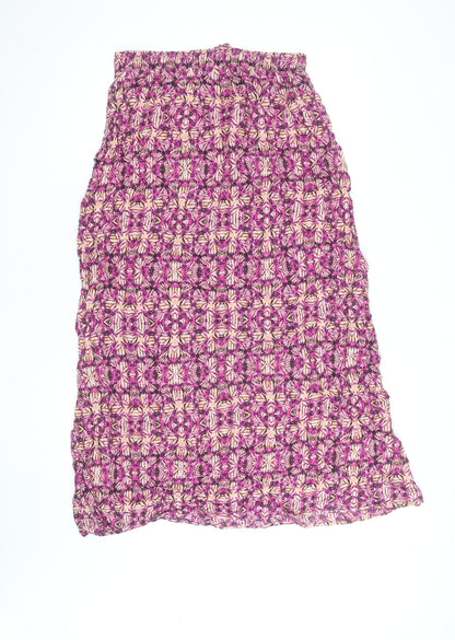 New Look Womens Multicoloured Animal Print Midi A-Line Skirt Size 12