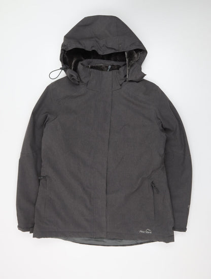 Peter Storm Womens Grey Waterproof Hooded Parka Jacket Size 14
