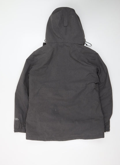 Peter Storm Womens Grey Waterproof Hooded Parka Jacket Size 14