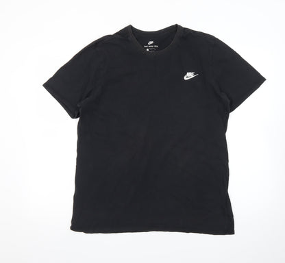 Nike Men's Black Short Sleeve Crew Neck Cotton Athletic T-Shirt L