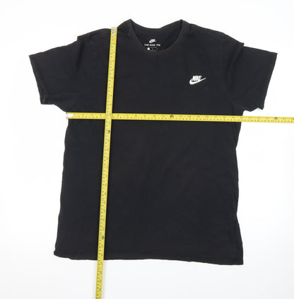 Nike Men's Black Short Sleeve Crew Neck Cotton Athletic T-Shirt L