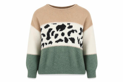 U Womens Multicoloured Animal Print Pullover Jumper One Size
