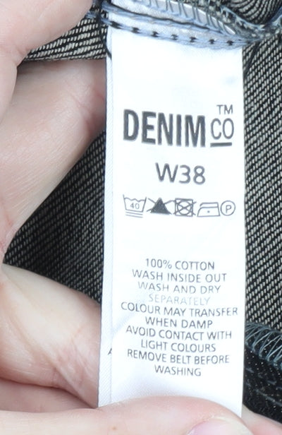 Denim Co Men's Black Cargo Denim Shorts W38 Regular Fit